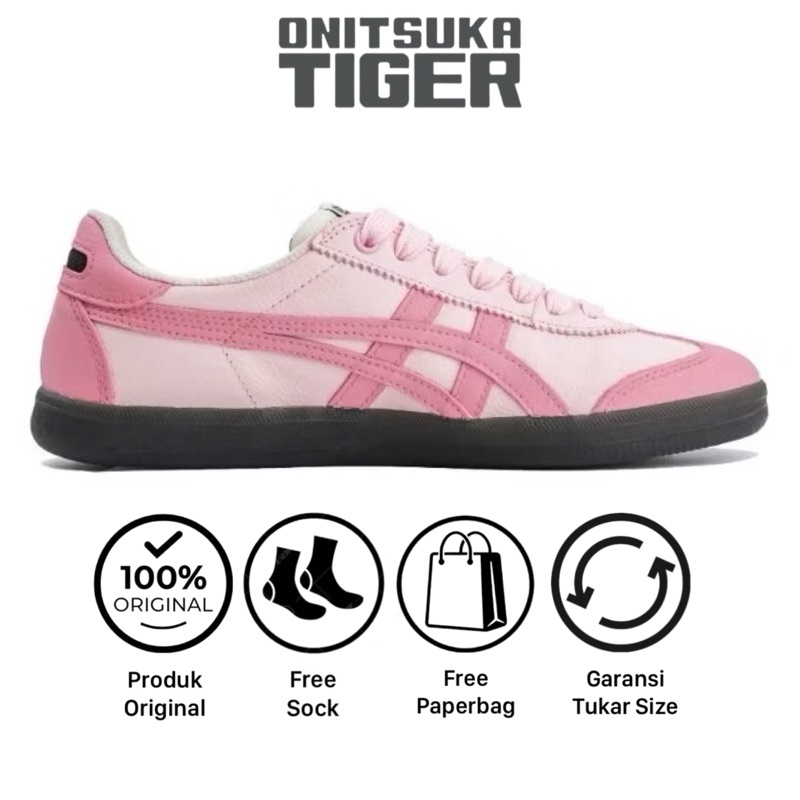 Sepatu casual onitsuka Tiger original tokuten pastel pink // free paperbag & kaoskaki
