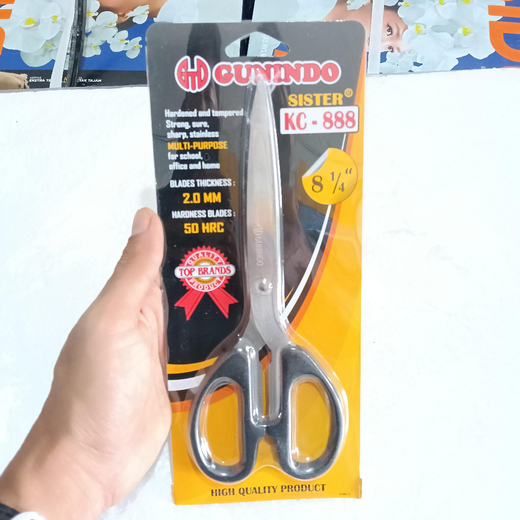 

GUNTING BESAR TAJAM GUNINDO STAINLESS STELL SCISSORS KC-888 8 INCH