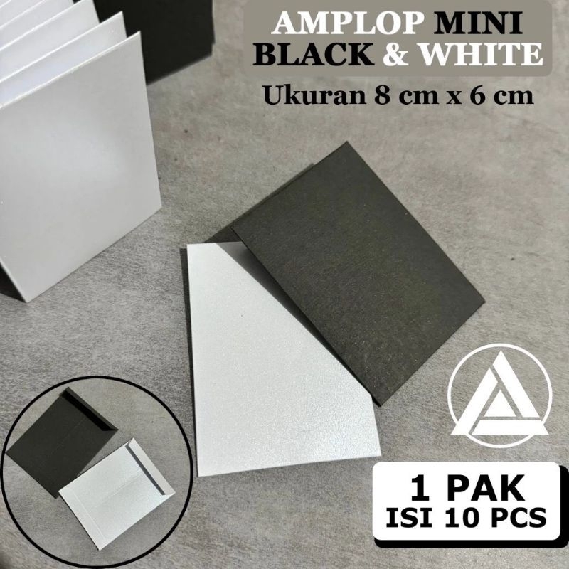 

[ ISI 10 Pcs ] Amplop Vintage | Amplop Berwarna | Black | White