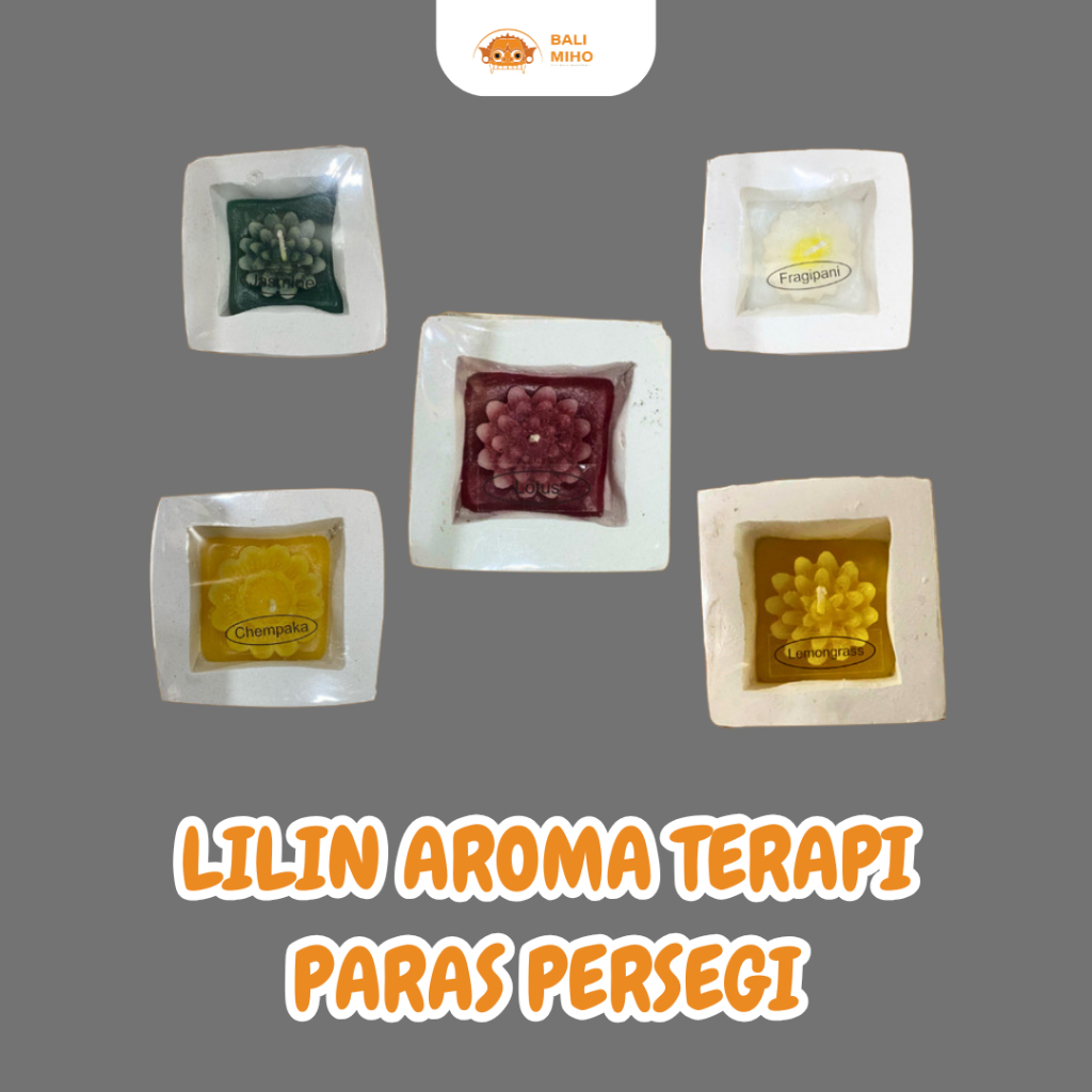 Tempat Lilin Aromaterapi Batu Paras Kotak - Wadah Lilin dari Batu Paras  - Lilin aromaterapi Batu - 