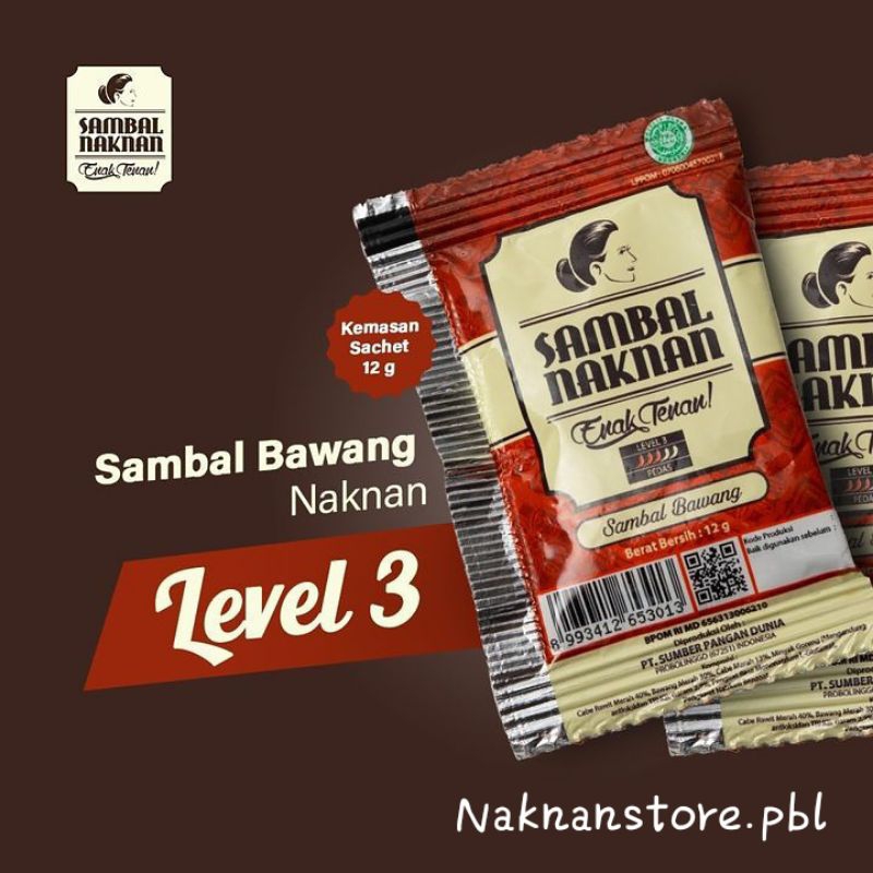 

SAMBAL NAKNAN KEMASAN SACHET |LEVEL 3| 1 PACK ISI 50 PCS