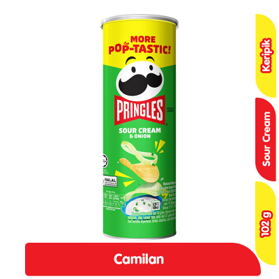 

Pringles Keripik Kentang Sour Cream & Onion Kaleng 102 g