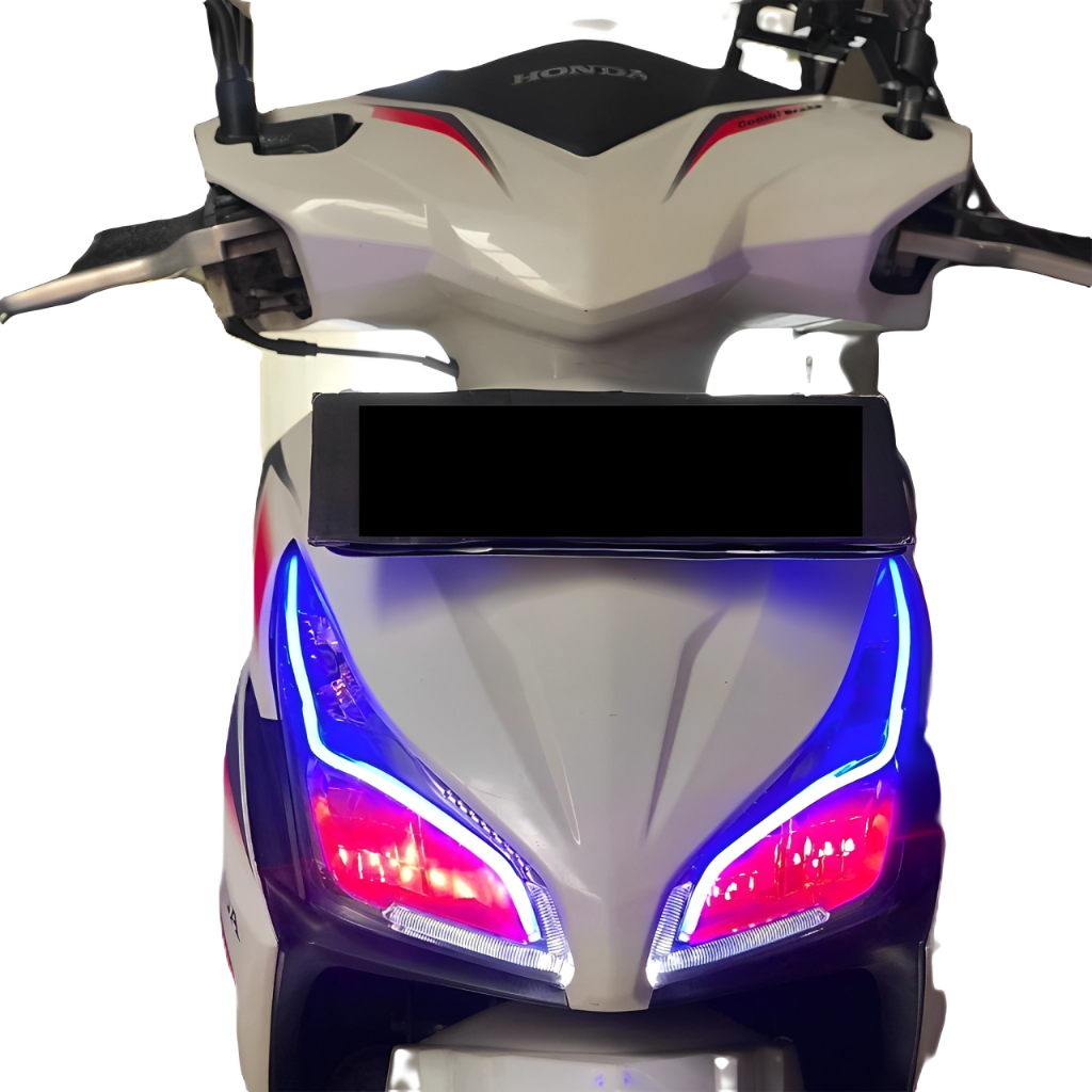 Lampu Alis LED Vario 110 Satu Paket+Devil Eye Bahan Fleksibel Variasi Motor Tanpa Reflektor