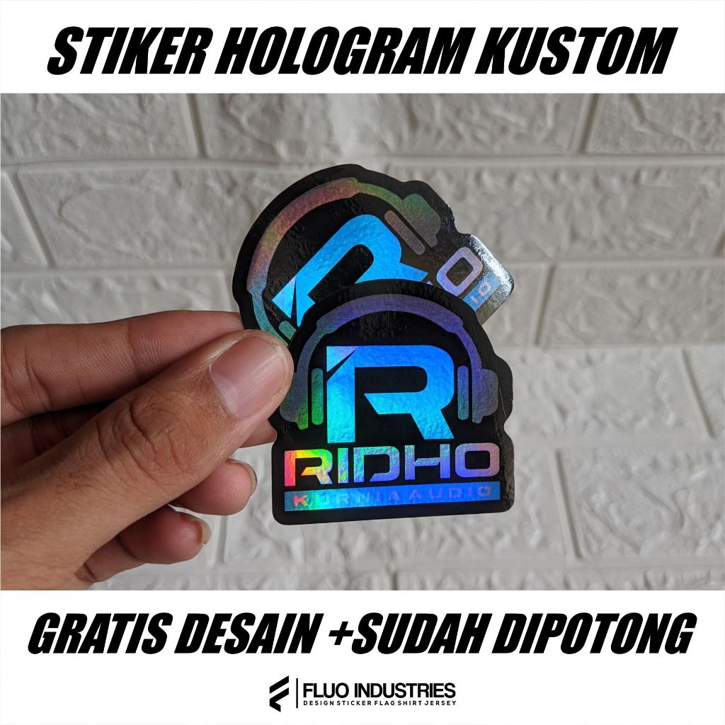 PRINT CETAK STIKER STICKER CUSTOM KUSTOM HOLOGRAM CUTTING PUTUS / DIE CUT A3+ [BUKAN COD]