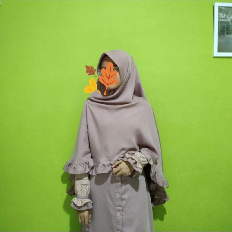 [Preloved] Khimar Bunga Elbina Hijab