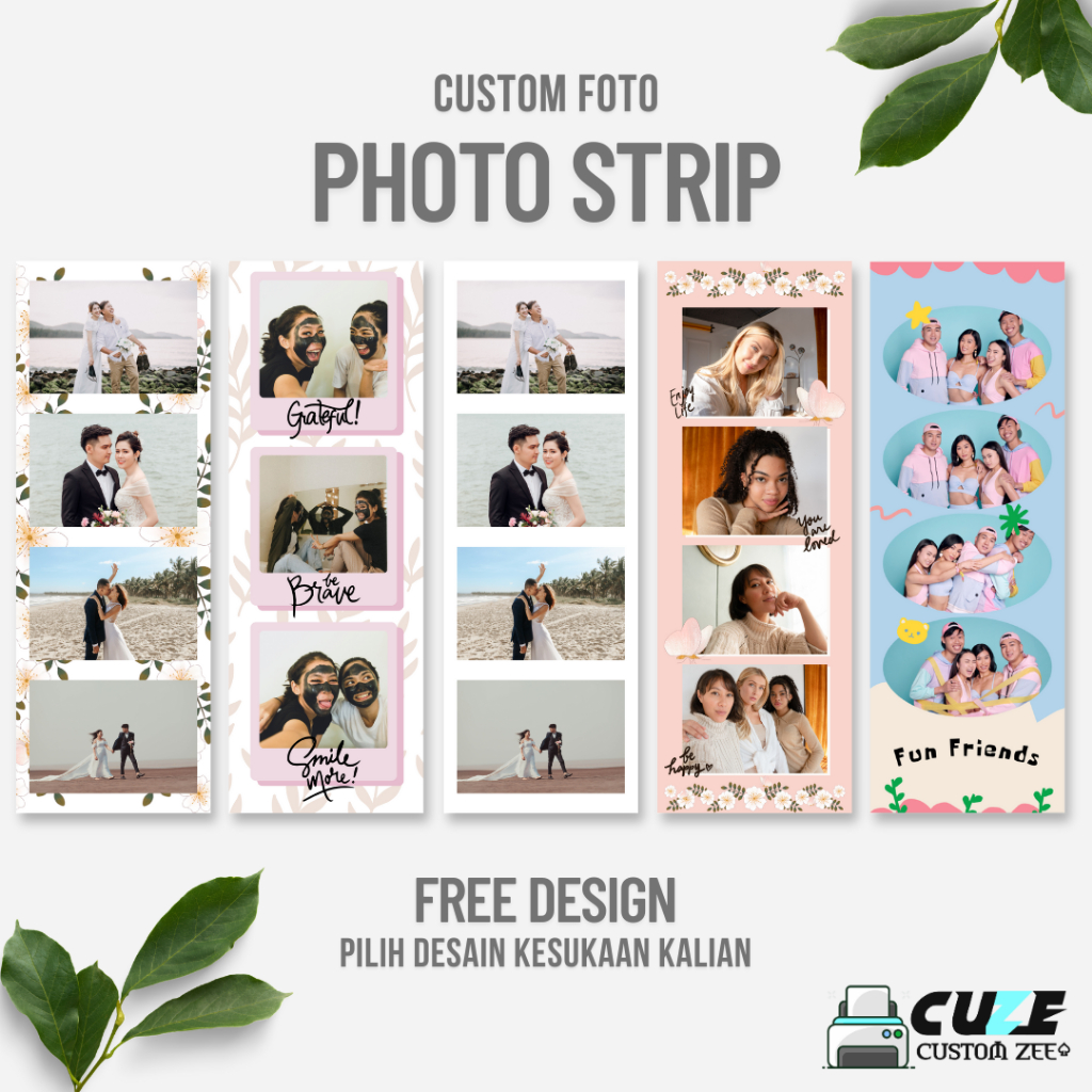 foto strip custom photo strip aesthetic fotostrip 6x16cm