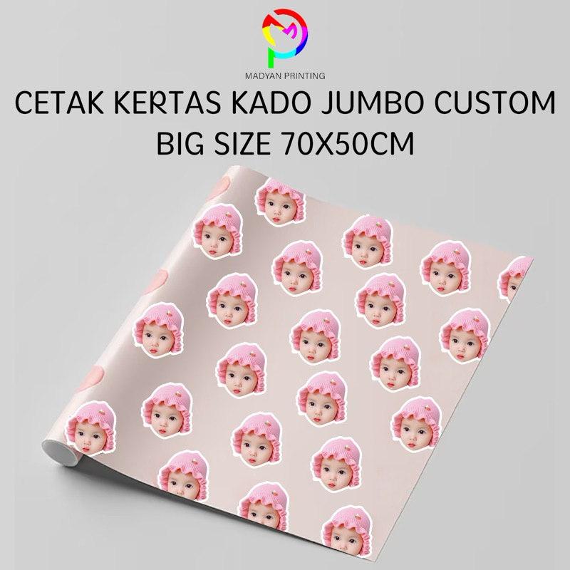 KERTAS KADO CUSTOM JUMBO 70x50cm