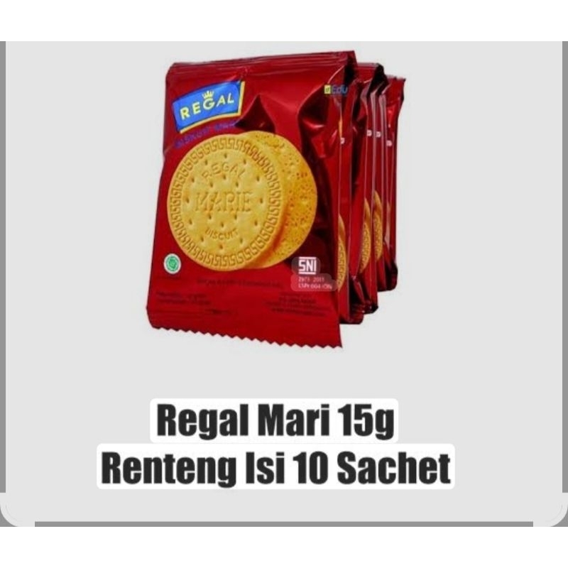 

REGAL BISCUIT ( 1 PAK ) ISI 10 PCS ECERAN 1.000
