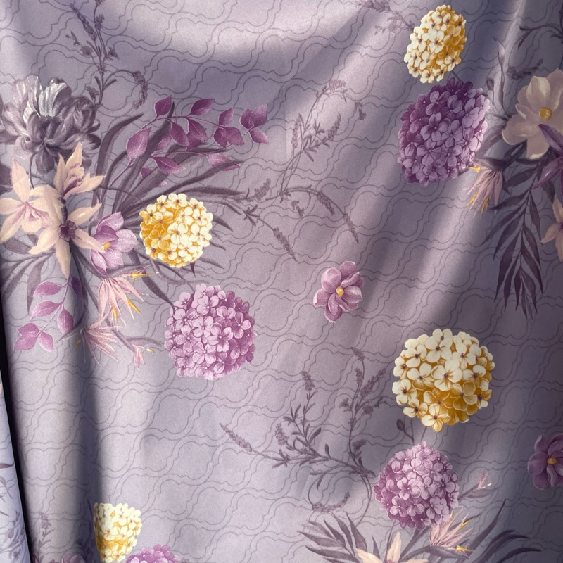 kain dior silk motif bunga etnik premium - kain satin dior original - kain satin silk - kain silk lu