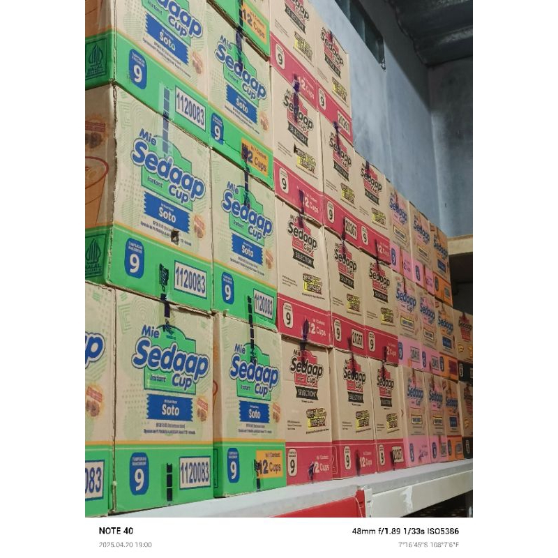 

PROMO sedap cup Goreng dan Kuah, isi 12pcs per dus, harga per dus