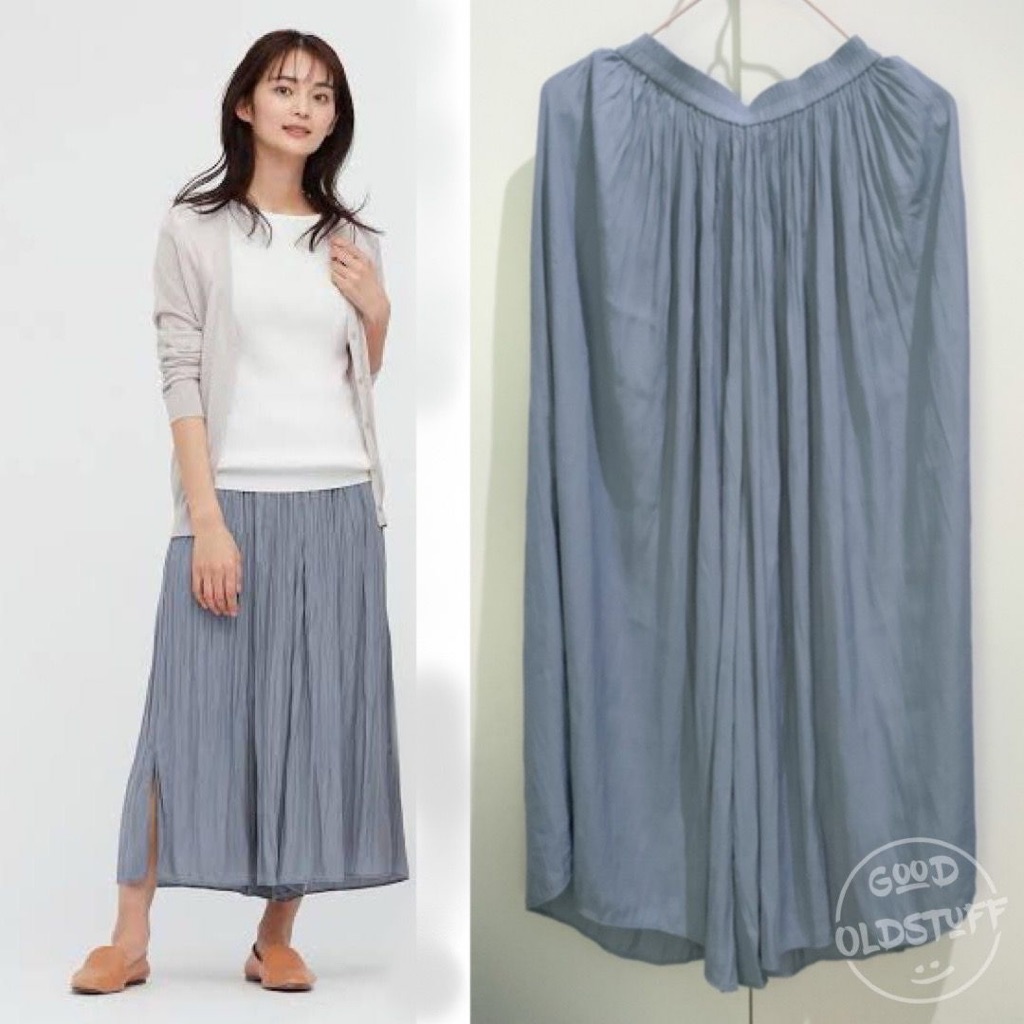 Uniqlo Washer Satin Skirt Pants - Rok Kulot
