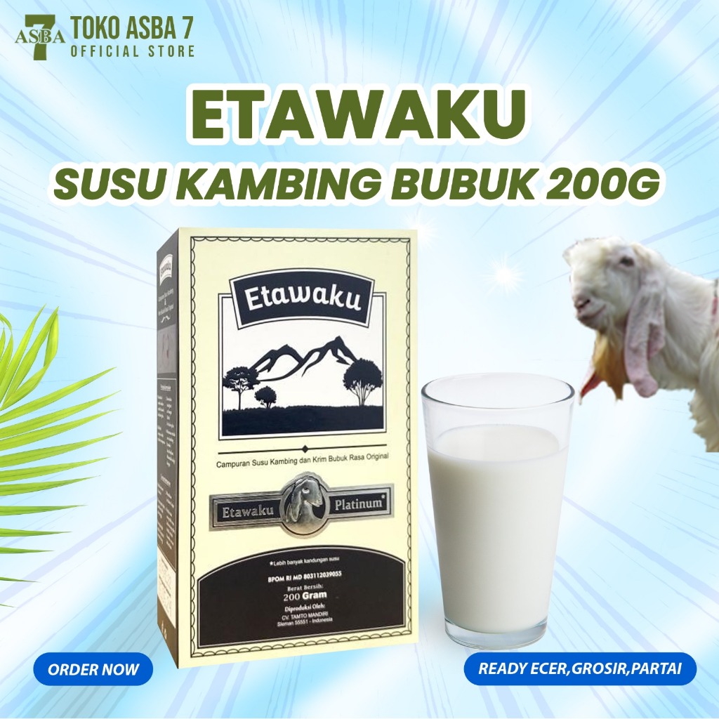 

[oddsolshop] pekanbaru/Etawaku Platinum Goat Milk Powder 200GR Minuman Susu Kambing Bubuk Original