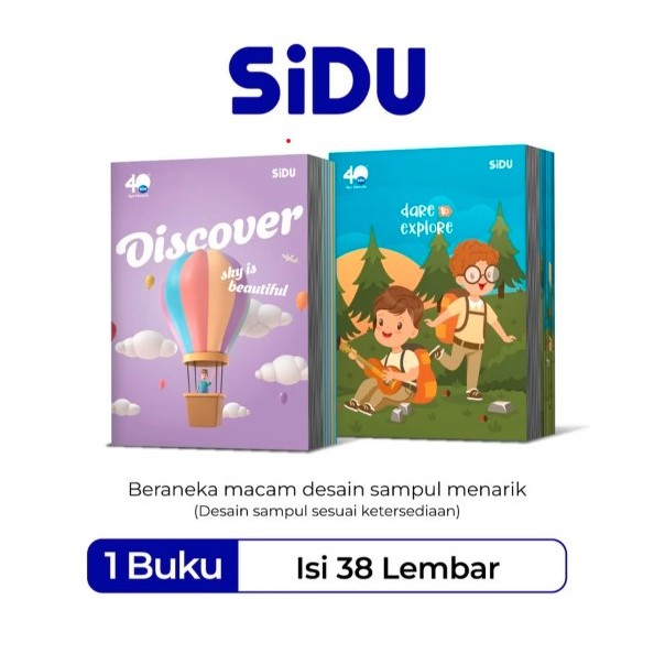 

Buku Tulis Sidu 1 Pack isi 10- 58 Lembar & 38 Lembar