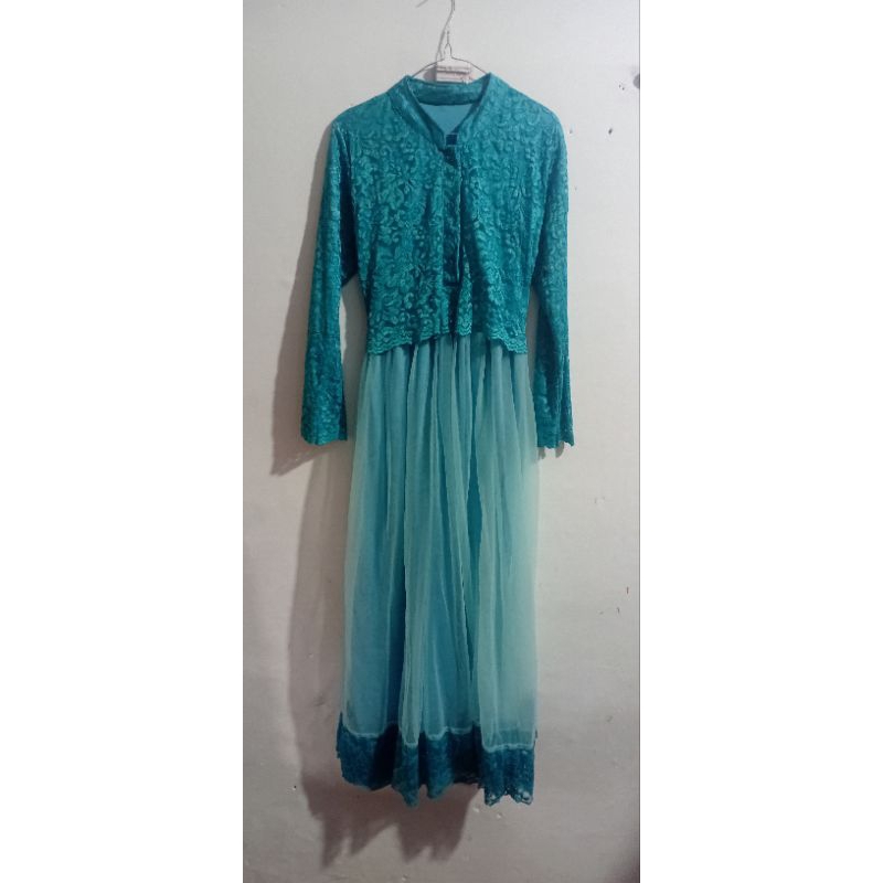 Preloved gamis brokat, dress brokat