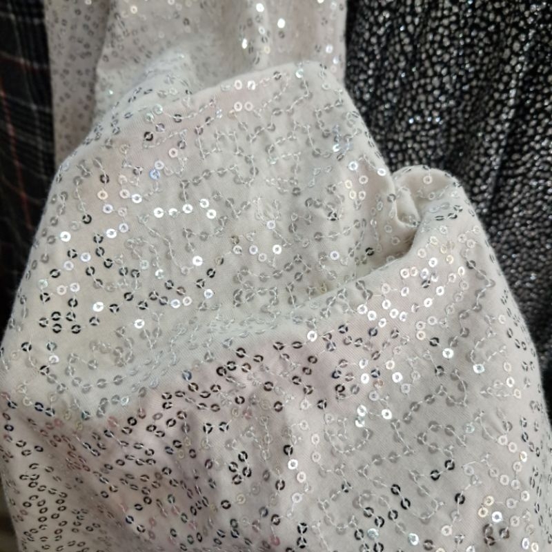 kain spandek glitter - kain spandek rayon gliter harga 0,5m