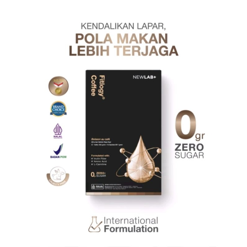 

NEWLAB FITLOGY COFFEE POWDER DRINK L- KARNITIN | KOPI DIET ISI 15 PCS | KOPI FIBER