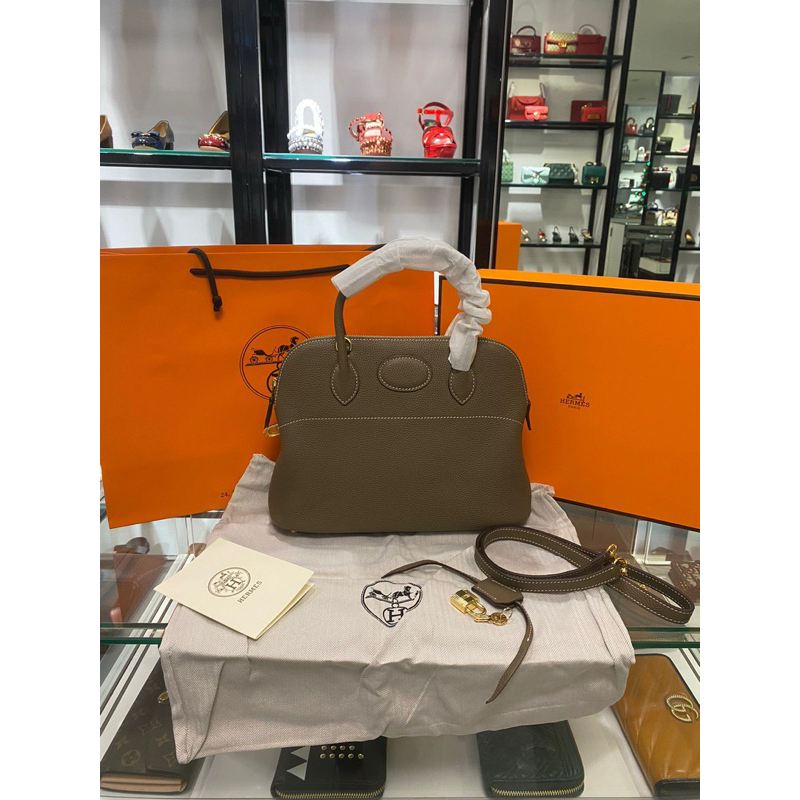 tas wanita bolide 31 cm togo leather super mirror quality