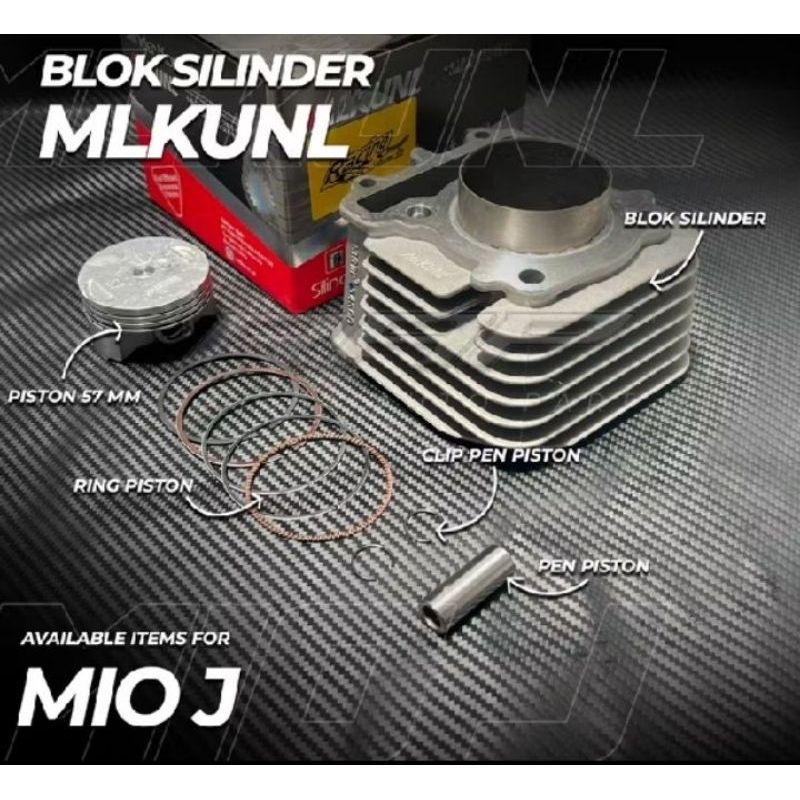 BLOK SEHER/BORING BORE UP MIO J XRIDE SOUL GT 115 57MM 59MM) CYLINDER BLOK MIO J 54P 130CC