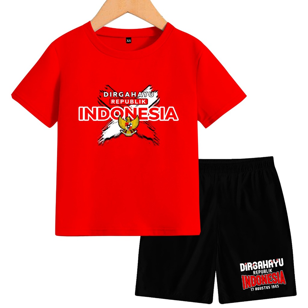 baju setelan anak anak 17 agustus " indonesia garuda X "
