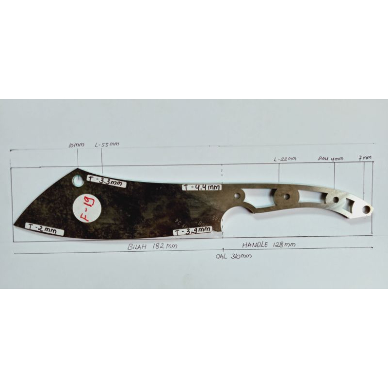 F-19 bahan baja D2/TKM germany