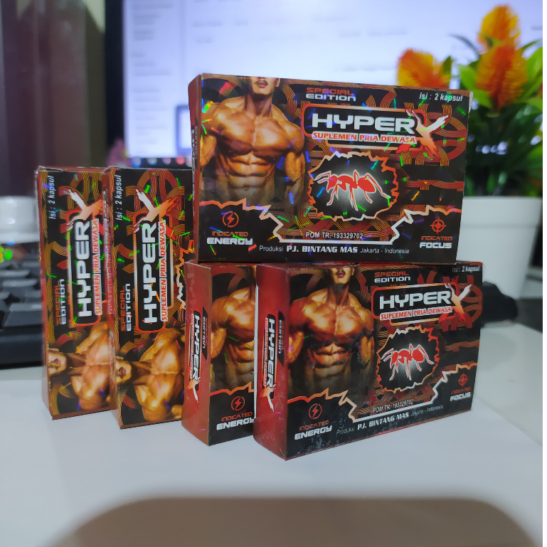 

Hyper x Herbal Madu Bubuk ECER 5 Pack 10 Kapsul Hyperx Serbuk Kemasan Sachet ECER