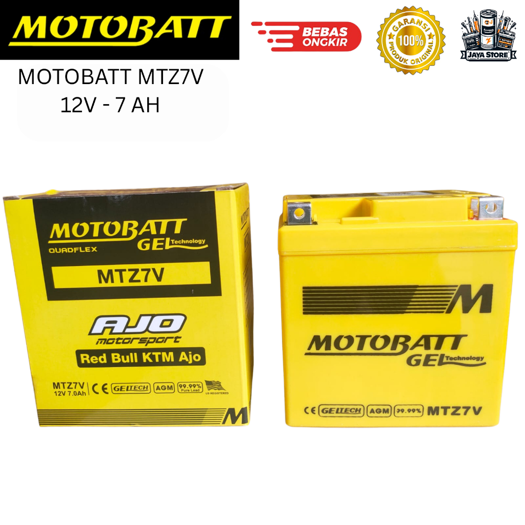 Aki Motor VESPA MATIC VESPA S125/S150, VESPA LIBERTY, LXV 125, GTS 150 Motobatt MTZ7V