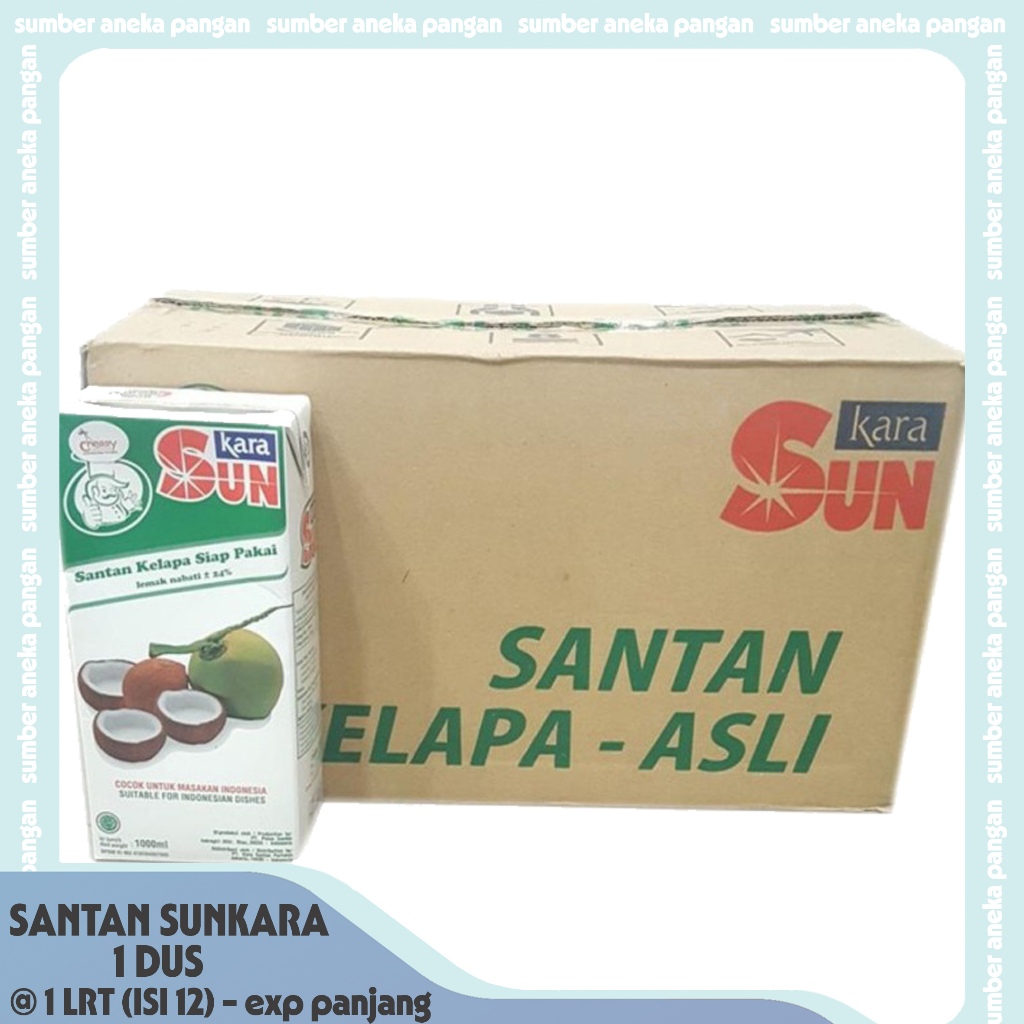 

Santan Sunkara Kelapa Asli Instan 1dus isi 12pack @1ltr exp panjang pengiriman sameday