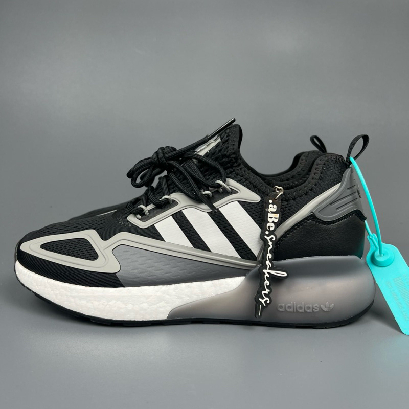 Sepatu Adidas Zx 2K Boost Black White Grey