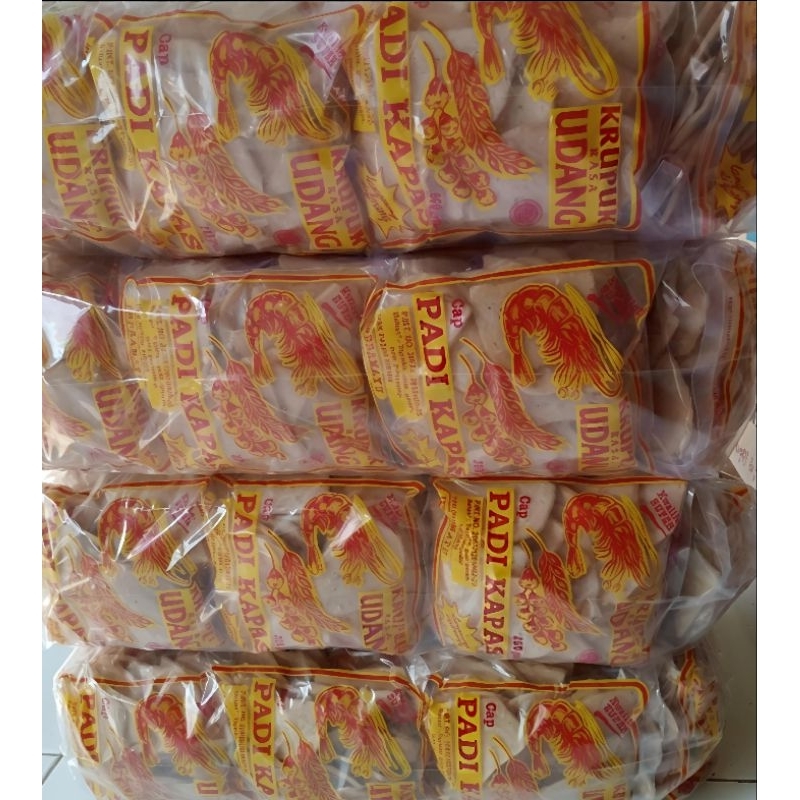 

Krupuk Udang Padi Kapas 1 Ball isi 20bungkus, 1bungkus 250gr