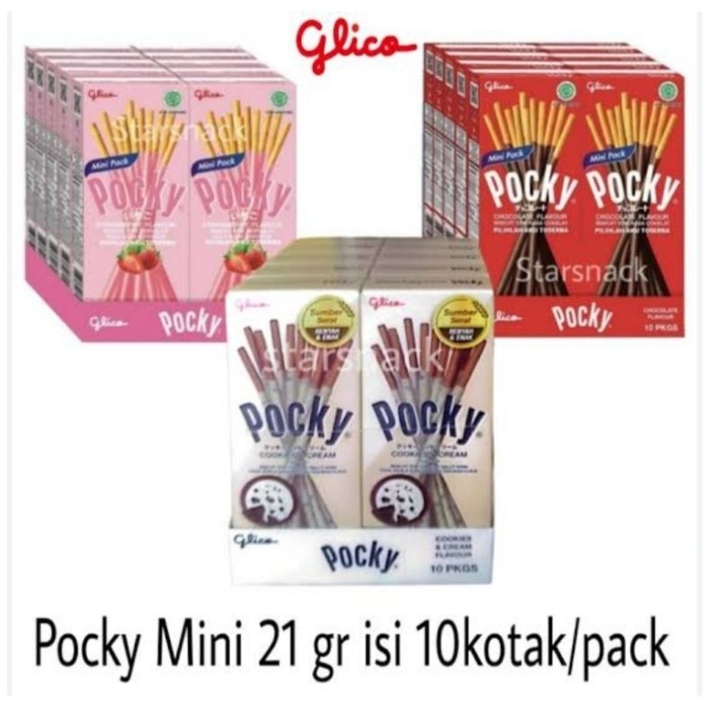 

PROMO ( Pocky mini 1 pack isi 10 box x 21gr )