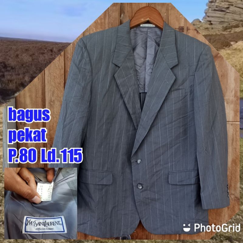 jas blazer outer vintage pria man ysl yves saint Laurent