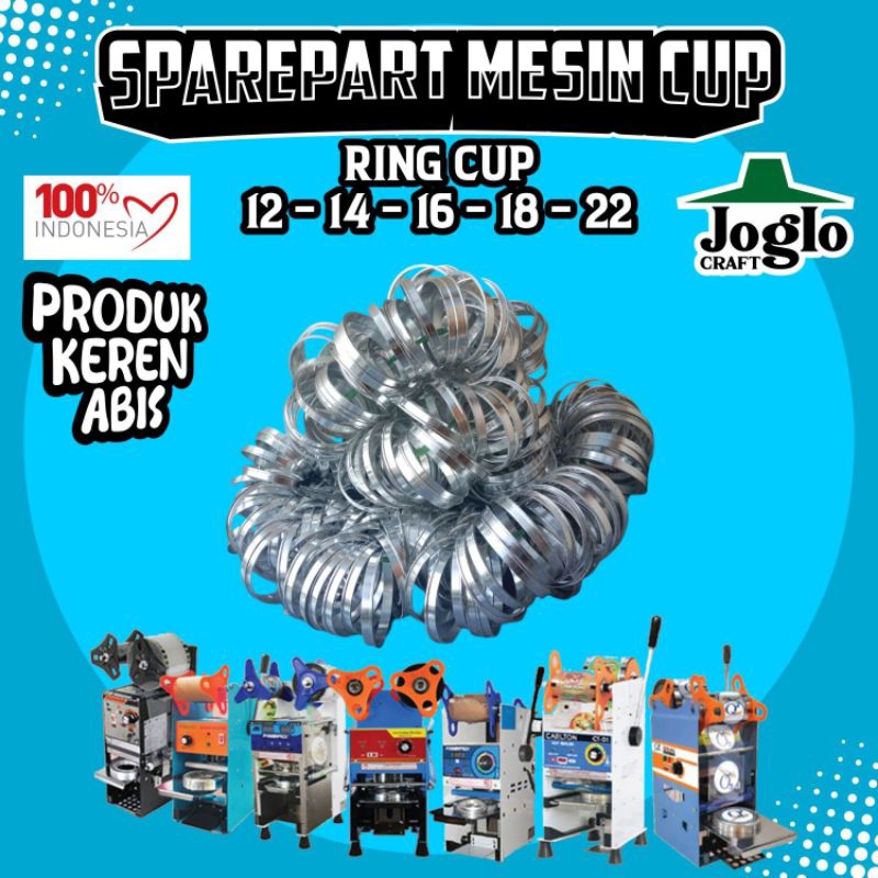 RING CUP SEALER ALUMUNIUM OZ 12-14-16-18-22  SPAREPART MESIN CUP PRESS
