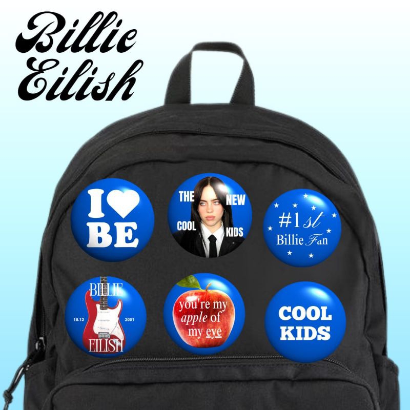 

[PRE-ORDER] BILLIE EILISH STICKER & PIN BUTTON BROS AESTHETIC CUTE BIRDS OF FEATHER WILDFLOWER DIE CUT GLITTER DECO
