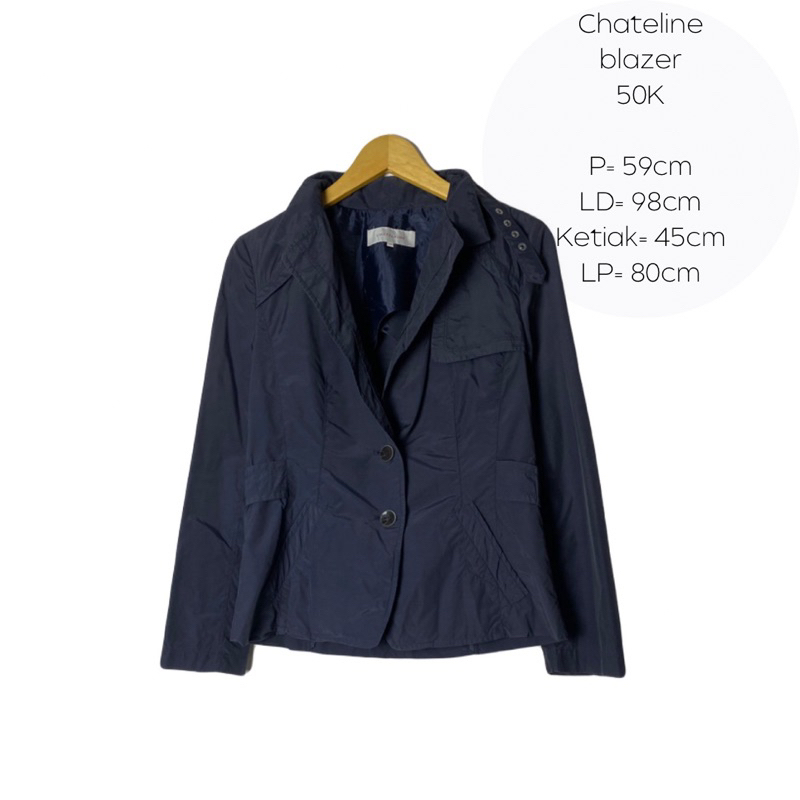 blazer parasut bagus navy wanita