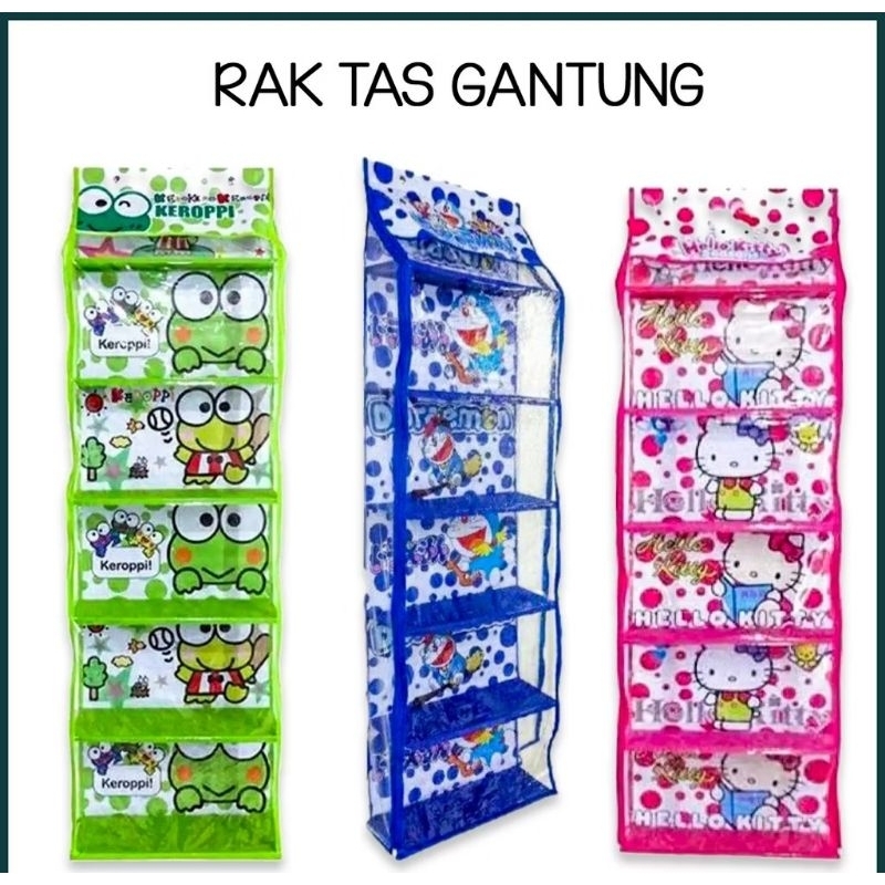RAK TAS KARAKTER motif lucu / rak tas gantung karakter