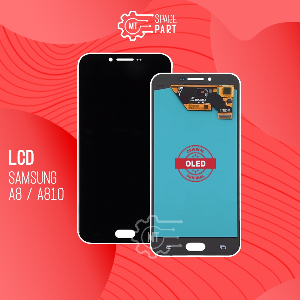 LCD Samsung A8 (A810) 2016 OLED - Original 100% Fullset Touchscreen Garansi 1 Bulan Packing Bubble