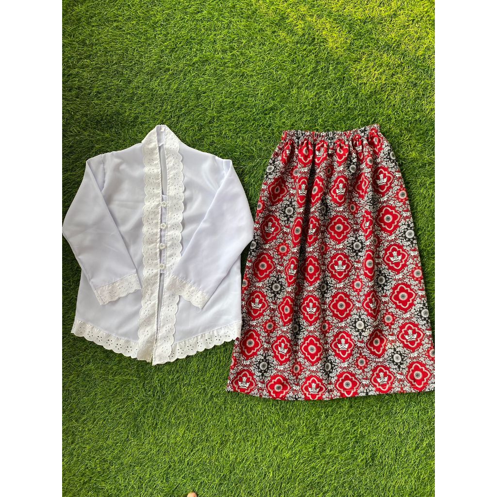 Kebaya Encim/Kebaya Sunda/Kebaya Anak Sekolah TK SD/Setelan Kebaya Anak Murah/Seragam Sekolah Anak