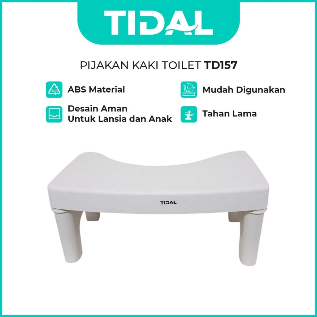 TIDAL Kursi Bangku Pijakan Kaki Toilet / Kloset Duduk Tidal Putih TD157