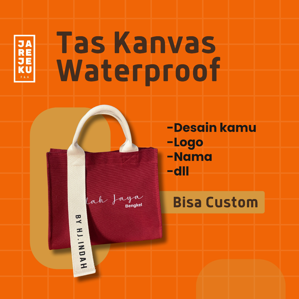 Tas Kanvas Premium Bebas Custom / Totebag Canvas / Tas Tote Bag / Tote Bag Custom / Tote Bag Kanvas 