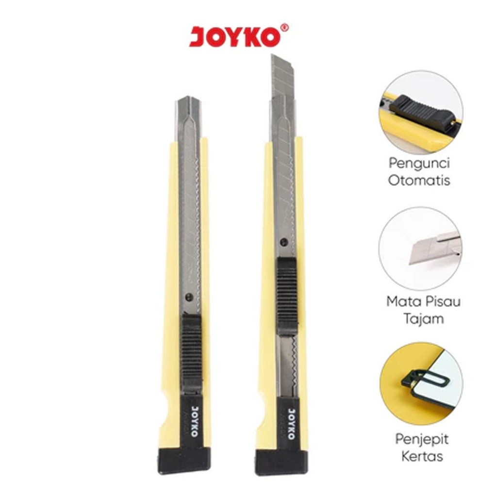 

Joyko Pisau Cutter A-300 / A300 / A300 Cuter / pcs Autolock