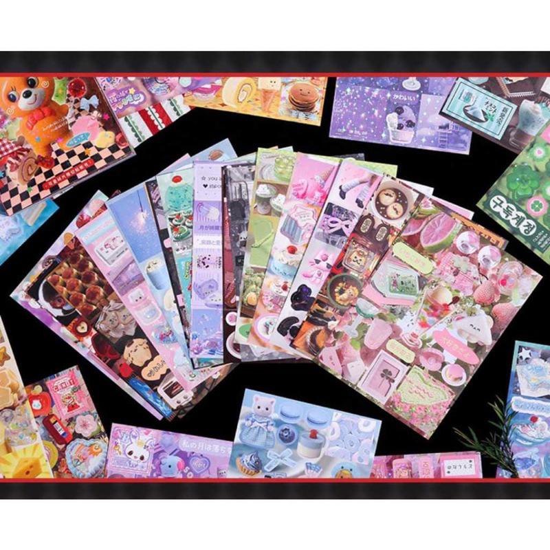 (SHARING) 1 lembar sticker book cute kawaii bear cute japanese sticker book kawaii teddy bear