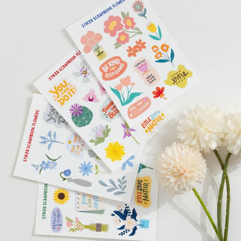 

Seruni Living Sticker Jurnal Flower Sticker Planner Diary Journal Journaling Dekorasi DIY