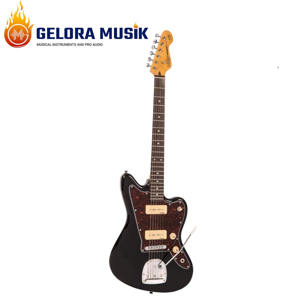 Gitar Elektrik Vintage V65V Reissued LR Gloss Black V65VBK