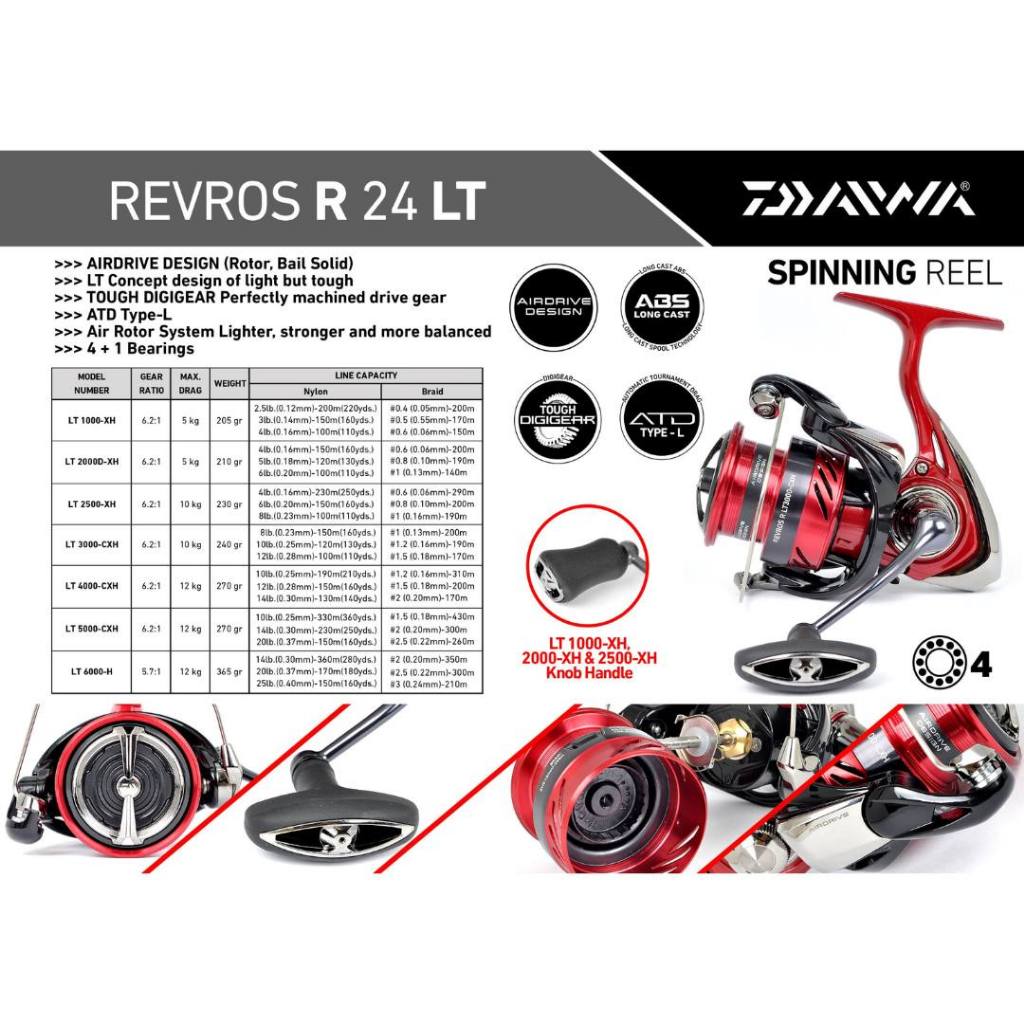 Reel Daiwa Revros R 24 LT 1000 2000 2500 3000 4000 5000 6000 – Magsealed Digigear ATD Air Rotor