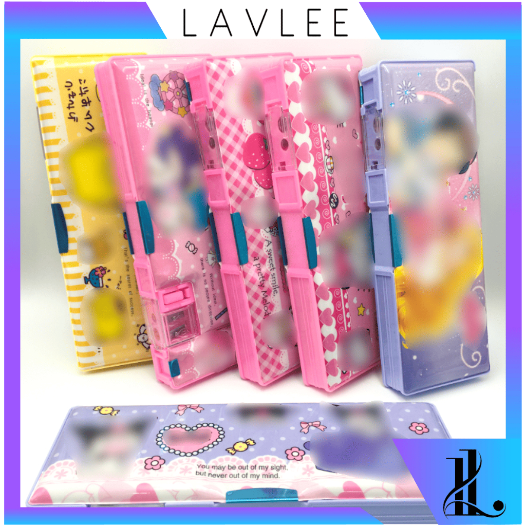 

Lavlee - S5984 Kotak Pensil / Kotak Pensil Magnet 2 Sekat / Kotak Pensil Anak Dilengkapi Rautan / Kotak Pensil Lucu