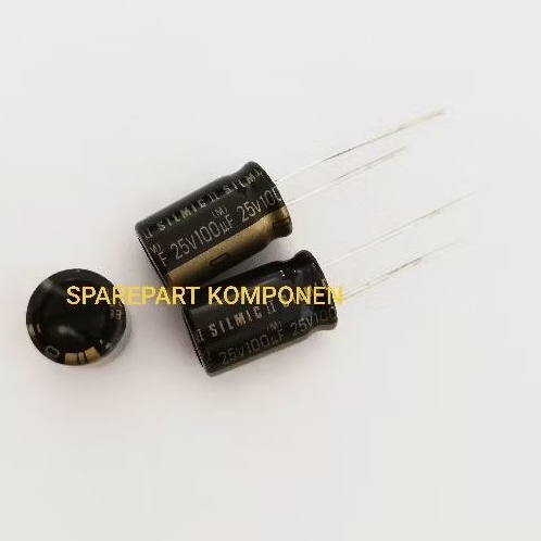 CAPASITOR ELCO 100 - 25V ELNA SILMIC II   elco 100uf 25v elna silmic II