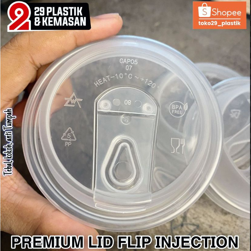 Premium Tutup Cup /Lid Injection Flip Frosted Wingoh