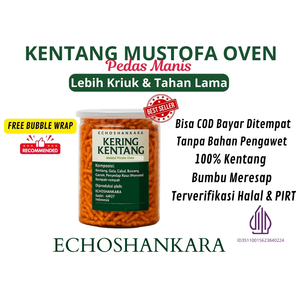 

KENTANG MUSTOFA OVEN | KRIUK MAKSIMAL | TANPA BAHAN PENGAWET - ECHOSHANKARA