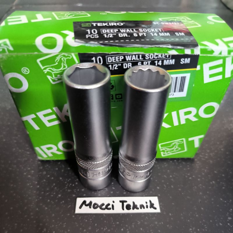 Kunci Mata Sok Shock Socket 14mm Panjang Tekiro 1/2