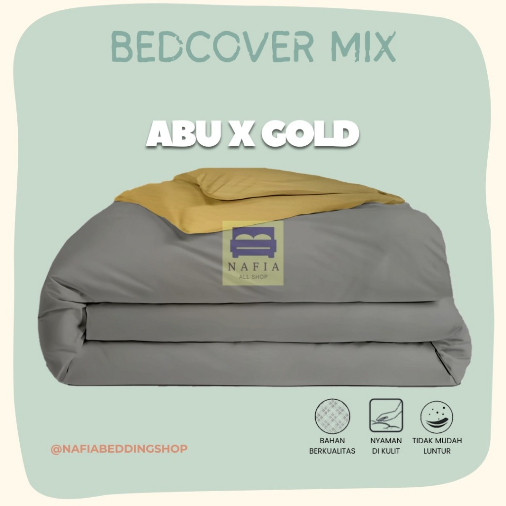 Bedcover SAJA Motif Polos Ukuran 160x230 dan 180x230